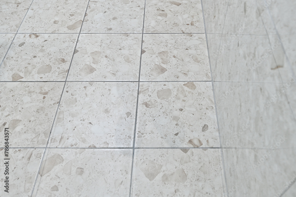 Terrazzo patterned tiles made up of only black and white Terrazzo patterned tiles made up of only black and white