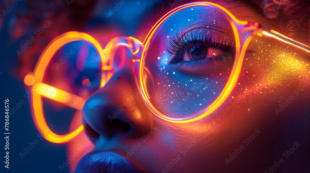 Stylish and smooth neon light art wallpaper, creative and gorgeous design, surrealism, portrait shot, vivid and detailed, AI Generative