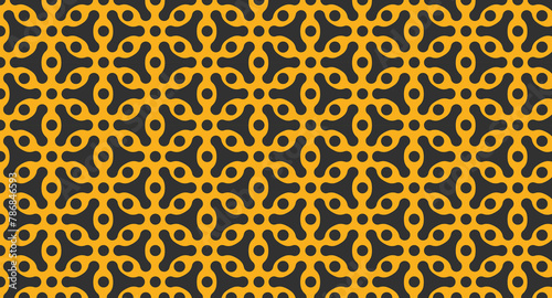 Seamless geometric pattern in op art design. Vector art.