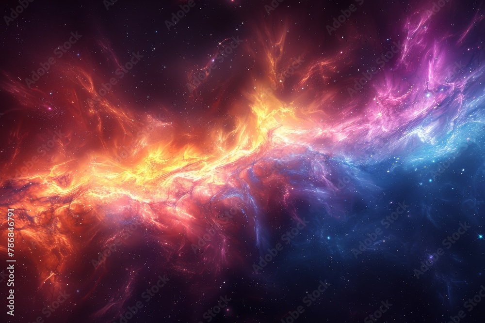 Blue and red galaxy color background 