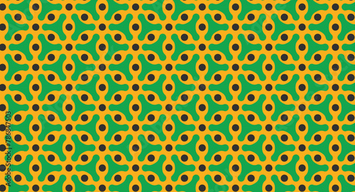 Vector seamless pattern. Modern stylish texture. Repeating geometric tiles with hexagonal elements.