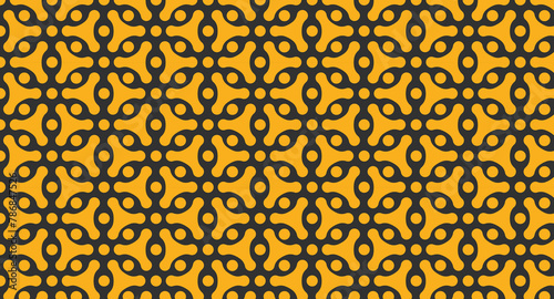 Vector seamless pattern. Modern stylish texture. Repeating geometric tiles with hexagonal elements.