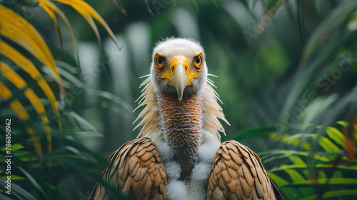 Close up portrait of Egyptian vulture in nature photo