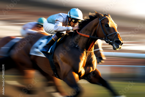 horses race, AI generated