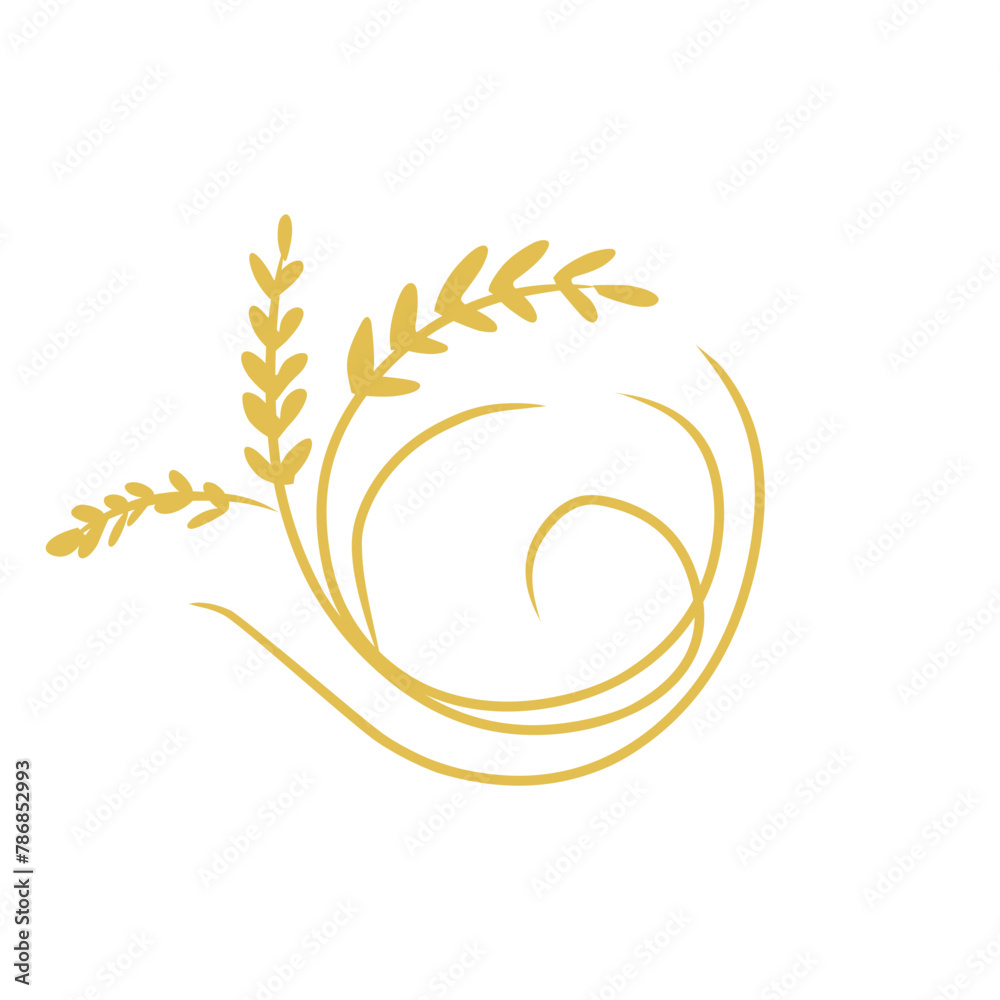 Agriculture wheat vector icon
