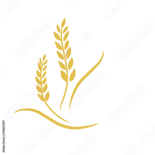 Agriculture wheat vector icon