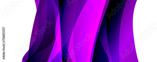 A close up of a vibrant purple and electric blue curtain with a symmetrical pattern on a crisp white background  featuring hints of azure  violet  pink  and magenta in the graphics