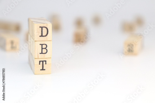 Acronym DBT - Dialectical Behavior Therapy psychological concept photo