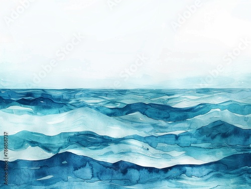 Calm watercolor waves