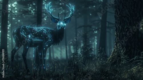 Glow: A mystical creature with glowing markings on its skin photo