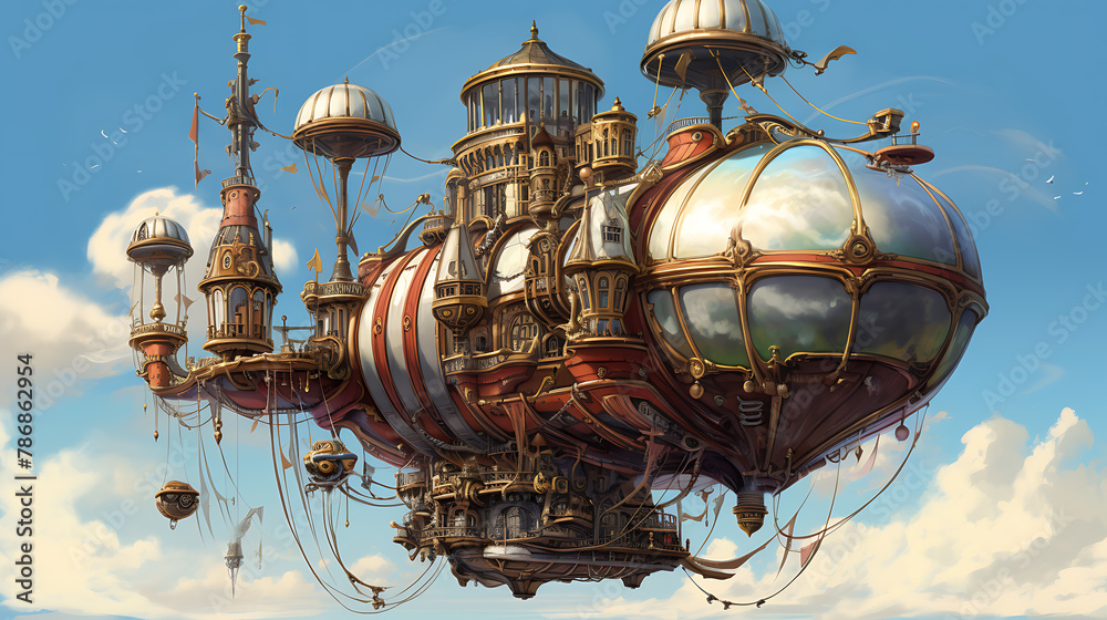 steampunk airship steampunk airship