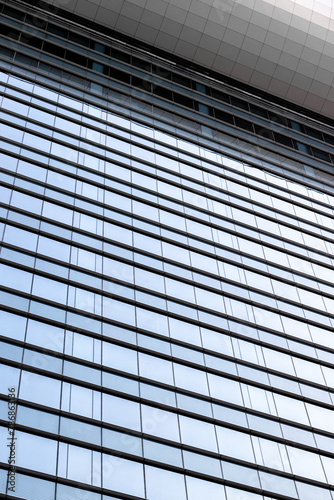 Modern architecture details background with metal and glass