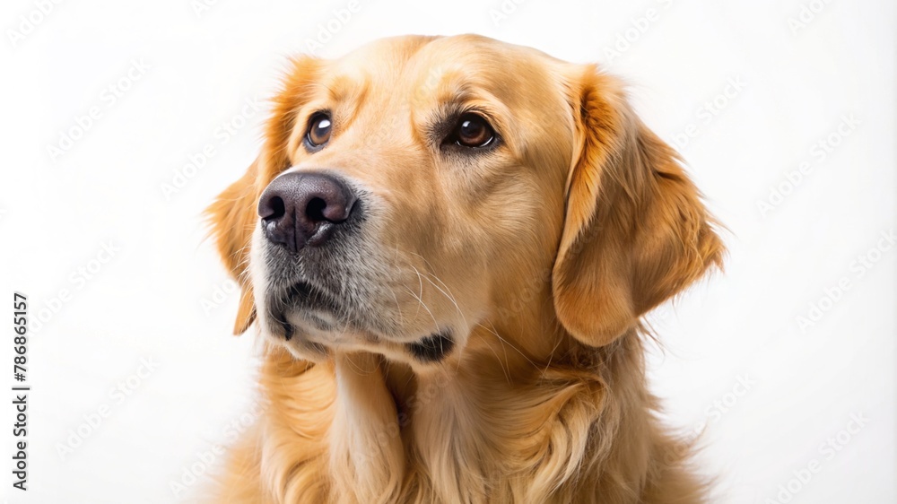 Golden Retriever in bright colors: photo.Dog: photo of a golden retriever.A vivid portrait of a golden retriever.Energetic golden retriever on a white background: photo. Golden Retriever in bright colors: photo.Dog: photo of a golden retriever.A vivid portrait of a golden retriever.Energetic golden retriever on a white background: photo.