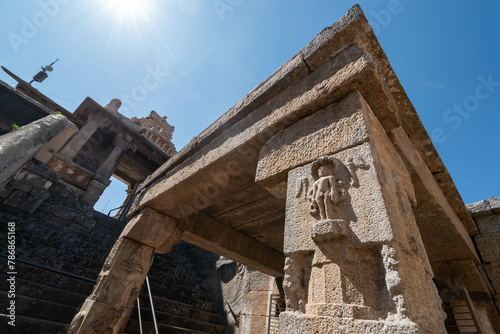 Ancient Sculpture Carved Into Gateway at Shravanabelagola Temple