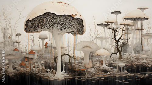 Explore captivating landscape where mycelium 