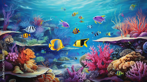 Exploring vibrant coral reefs and tropical fish © IYIKON