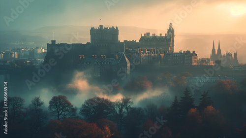 Fairytale on a Hill: A Telephoto View Isolates Edinburgh's Grandeur