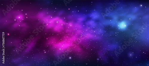 Space background,Sky Galaxy,Cloud with Nebula,Stars at Dark Night Background,Universe filled with Starry in Purple,Blue Sky,Nature Star field with Milky Way,Horizon banner colorful cosmos, stardust