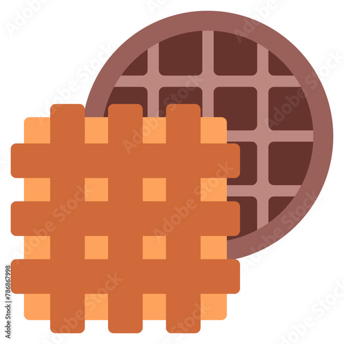 waffle vector icon. bakery icon flat style. perfect use for logo, presentation, website, and more. simple modern icon design color style