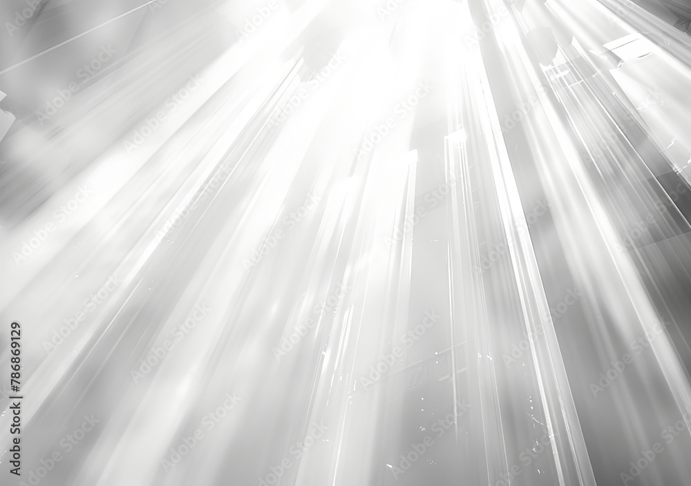 Φωτογραφία Abstract, rays or light of speed, travel or future of glass, beam or transport as wallpaper art