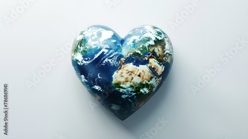 Heart shaped earth. 