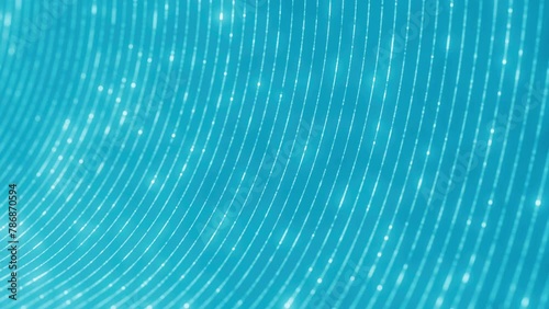 Seamless reversable loop of light blue blinking dots. Abstract loopable tech motion background. Futuristic data transfer, artificial intelligence, technology, metaverse, engineering in depth of field