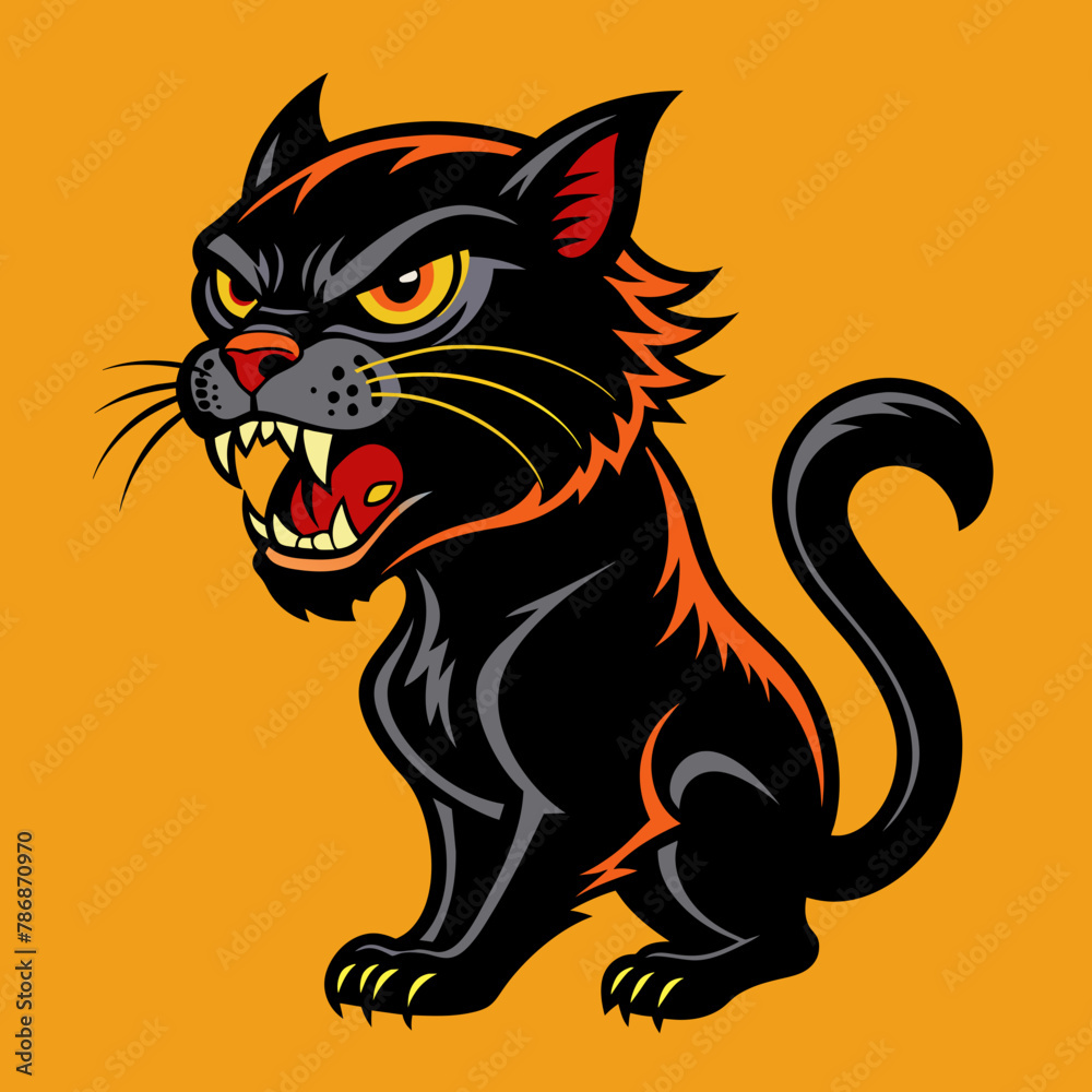 angry-black-cat-side-profile-head--in-old-school-t