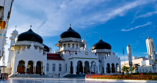 beautiful view of the Baiturrahman Mosque, Aceh