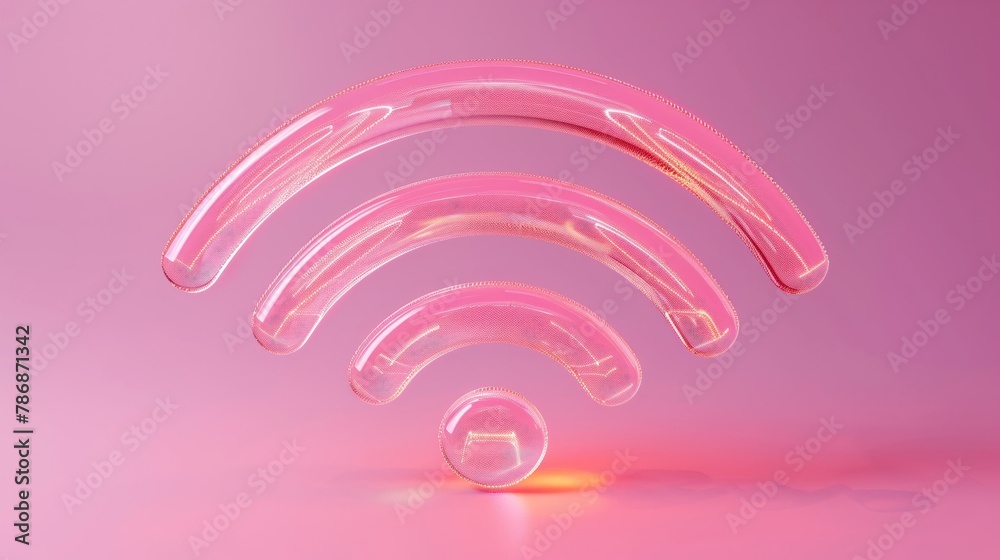 Internet sharing 3D wireless icon Internet sharing 3D wireless icon