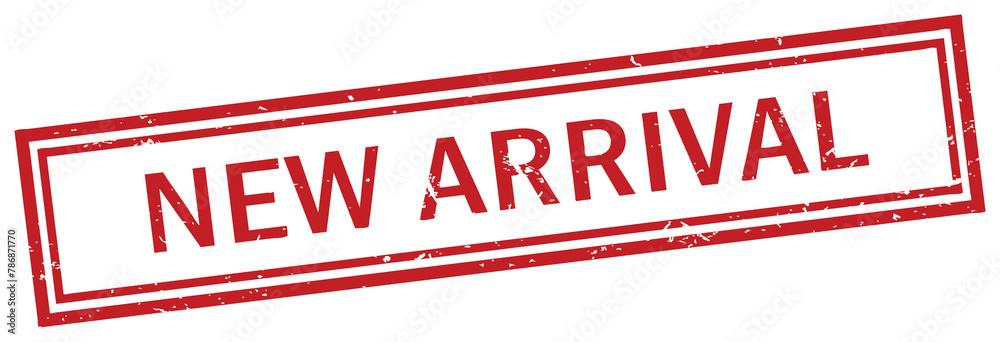 Red new arrival rubber stamp