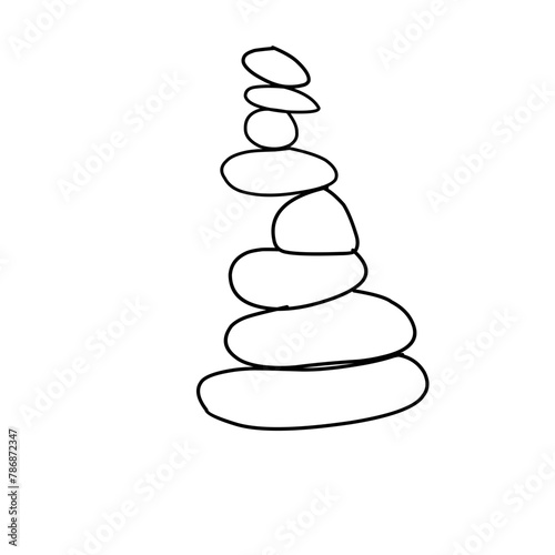 spa stones illustration vector