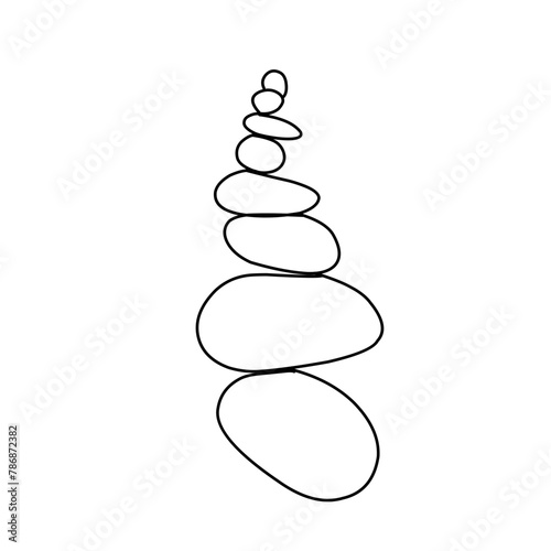 spa stones illustration vector