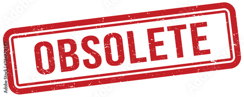 Red obsolete rubber stamp