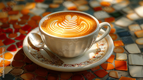Illustration of beautifully crafted cappuccino