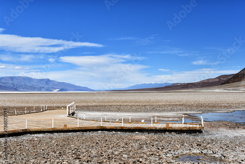 Badwater Basin, the lowest point in North America in Death Valley National Park.
