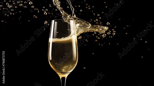 champagne pouring into glass