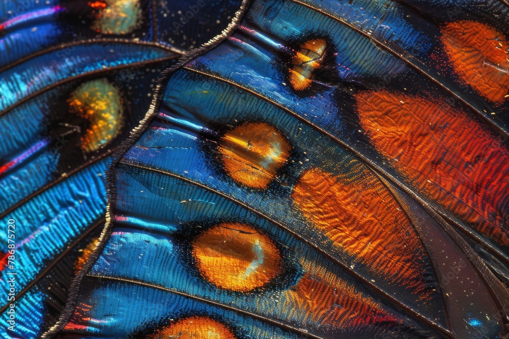Butterfly Wing Texture Background, Insect Wings Macro Pattern, Butterfly Wing Closeup, Copy Space Butterfly Wing Texture Background, Insect Wings Macro Pattern, Butterfly Wing Closeup, Copy Space