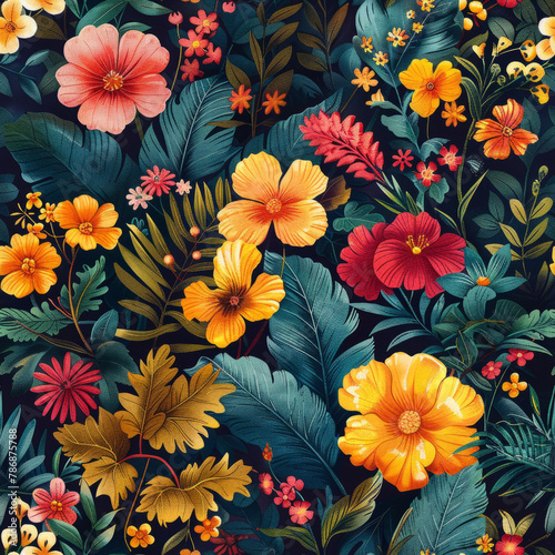 Seamless floral pattern. Beautiful seamless pattern. Flower pattern, Flower background