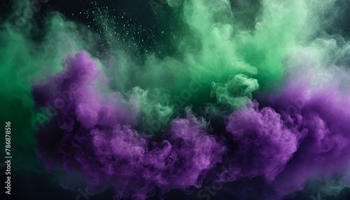 ai generative of hyper realistic of space; green and purple