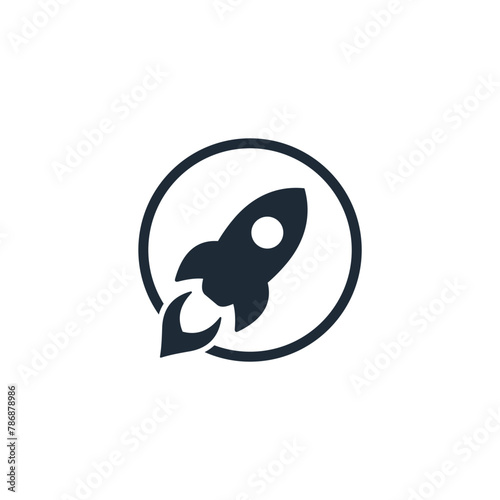 Acceleration button. Add speed and progress. Vector linear icon isolated on white background.