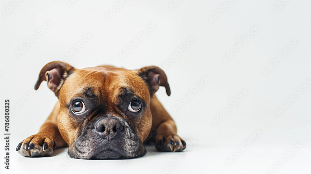 english bulldog puppy, puppy, white background, cute puppy, dog, mock up, photography