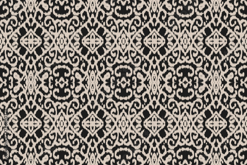 Seamless ethnic design, ikat art. beautiful hand drawn Design for textile and printingEthnic pattern.beautiful pattern. folk embroidery,bohemian style,aztec geometric art 