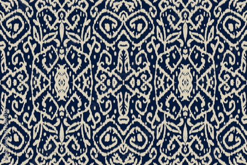 Seamless ethnic design, ikat art. beautiful hand drawn Design for textile and printingEthnic pattern.beautiful pattern. folk embroidery,bohemian style,aztec geometric art 