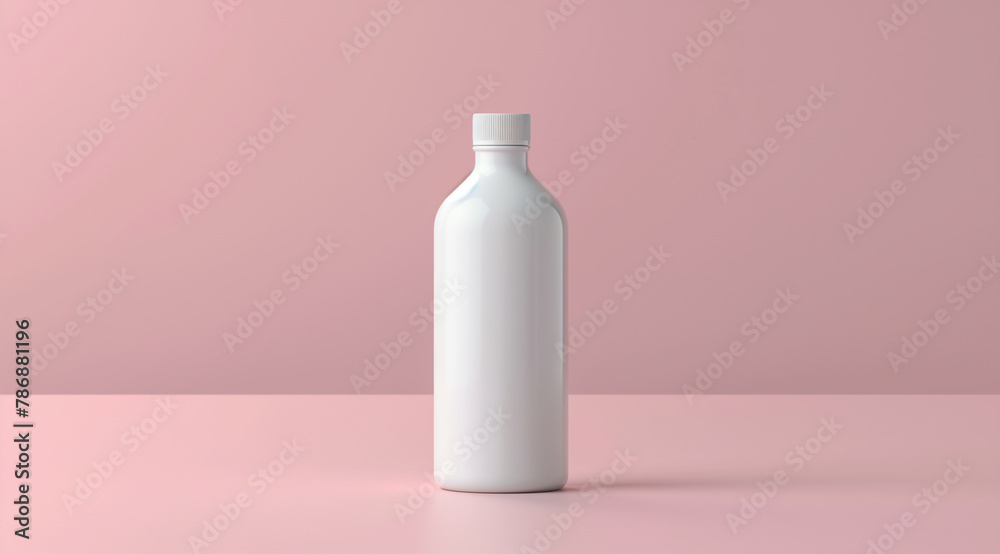 3d rendering of white bottle mockup on isolated background 3d rendering of white bottle mockup on isolated background