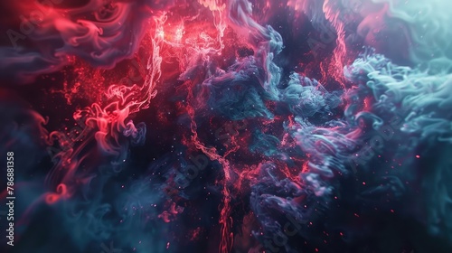 Abstract exploration of the interplay between chaos and order, where form emerges from the depths of the void. 8k, realistic, full ultra HD, high resolution, and cinematic