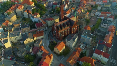 Central Collegiate Church Of Walbrzych Kosciol Nmp Aerial View Poland photo