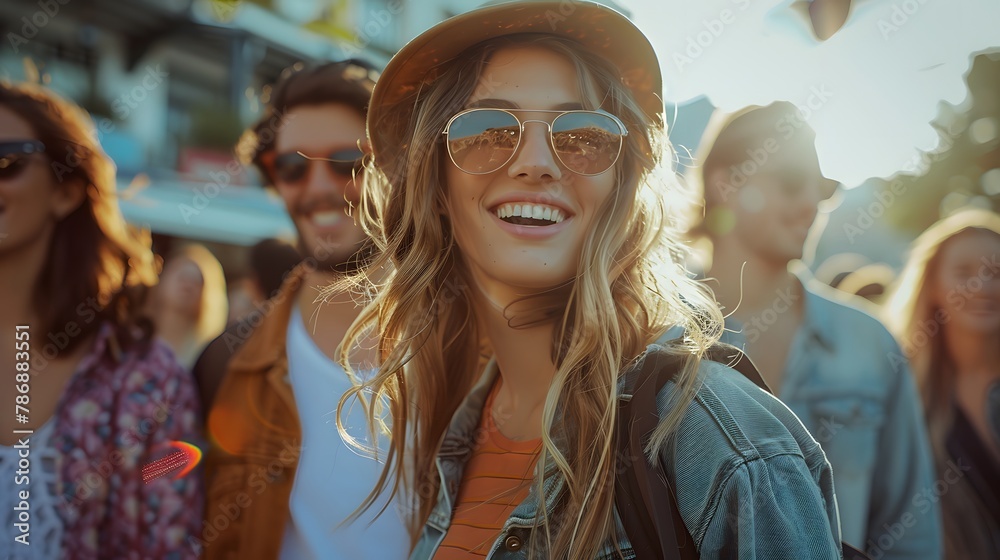 A group of young, happy people gather together to celebrate summer with parties, travel, refreshing cocktails, lemonade, and the summer lifestyle, embracing joy. A group of young, happy people gather together to celebrate summer with parties, travel, refreshing cocktails, lemonade, and the summer lifestyle, embracing joy.