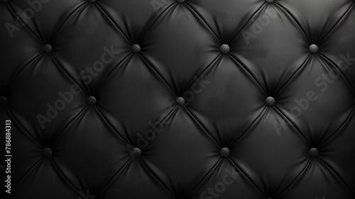 Black Classic fabric texture designed for furniture. Button leather fabric texture. Velvet furniture leather background.