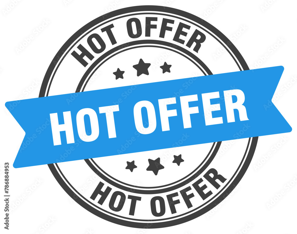 hot offer stamp. hot offer label on transparent background. round sign hot offer stamp. hot offer label on transparent background. round sign