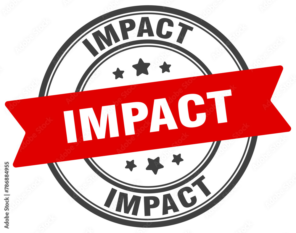 Fototapeta premium impact stamp. impact label on transparent background. round sign